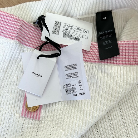 NWT Balmain Cable Skirt: Jupe Genoux - Picture 3 of 3